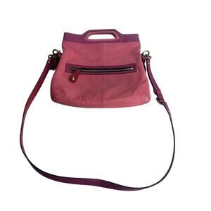 Coach Bonnie Pink Leather Foldover Shoulder Crossbody Bag 13388